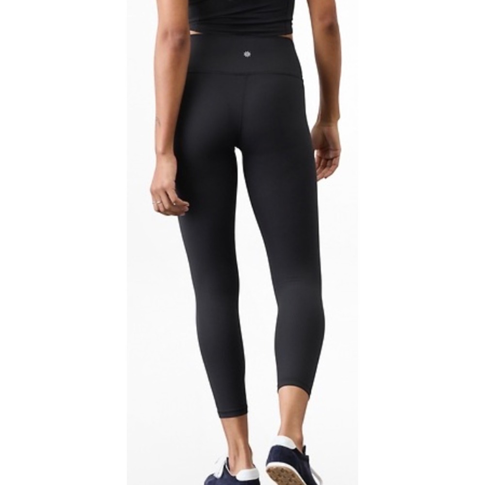 Athleta Elation Rib 7/8 Tight Black Ultra High Rise Leggings 1X Plus Size